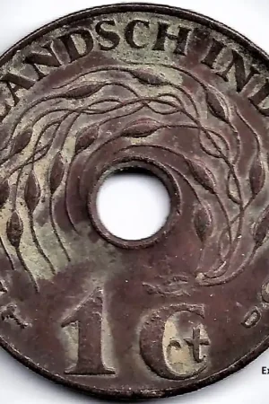 Tani Nederlands Indië 1945 D 1 Cent Wilhelmina F+