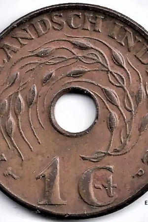 Premium Nederlands Indië 1942 P 1 Cent Wilhelmina ZF - variant