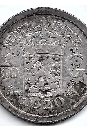 Nederlands Indië 1920 10 Cent Wilhelmina ZF- Zwrot pieniędzy