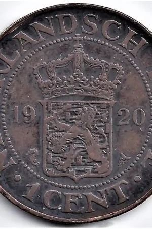 Rabat Nederlands Indië 1920 1 Cent Wilhelmina P-