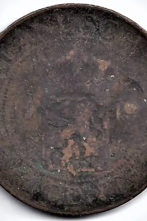 Oryginalny Nederlands Indië 1919 1 Cent Wilhelmina F-