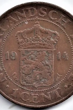 Nederlands Indië 1914 1 Cent Wilhelmina ZF- Wysoka jakość