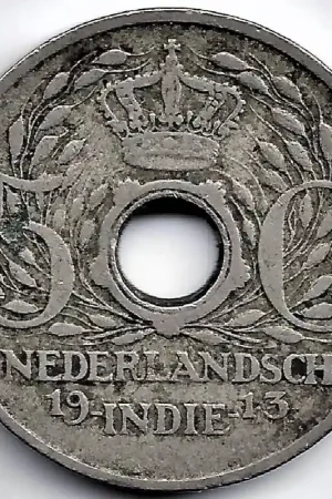 Nowość Nederlands Indië 1913 5 Cent Wilhelmina ZF