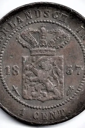Rabat Nederlands Indië 1857 1 Cent Willem III ZF-