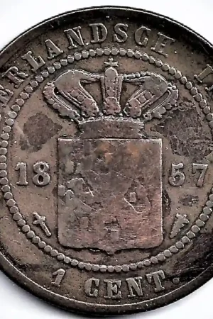 Promocja Nederlands Indië 1857 1 Cent Willem III F