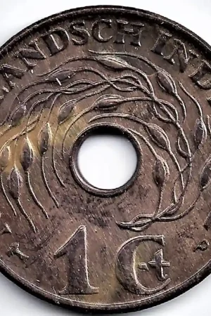 Oferta Nederlands Indië 1942 P 1 Cent Wilhelmina UNC-variant