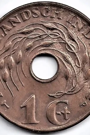 Nederlands Indië 1942 P 1 Cent Wilhelmina P-variant Rabat