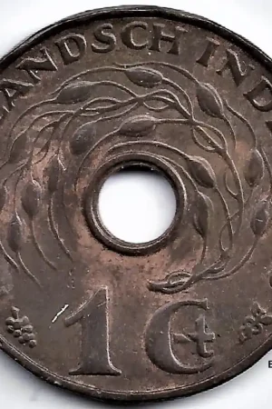 Nederlands Indië 1938 1 Cent Wilhelmina P- Rabat