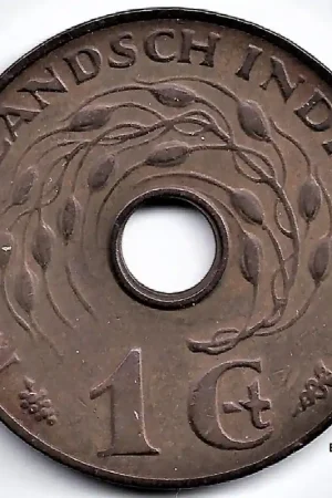 Nederlands Indië 1937 1 Cent Wilhelmina ZF Szybka dostawa