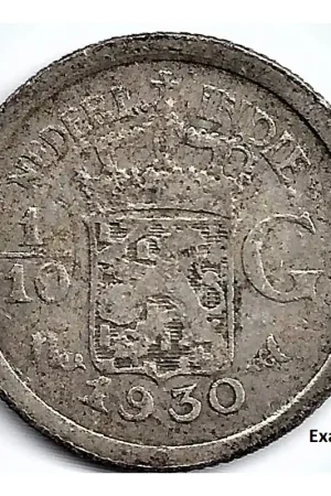 Nederlands Indië 1930 10 Cent Wilhelmina F Promocja