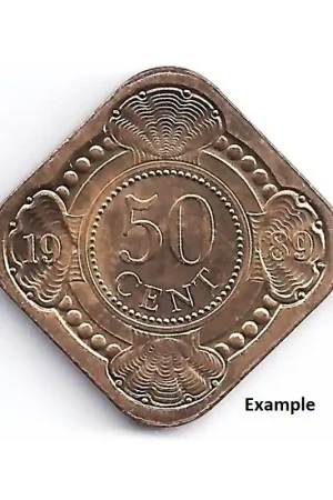 50 Cent Nederlandse Antillen 1989 UNC Niska cena
