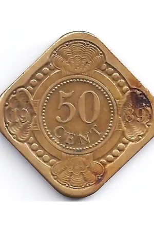 50 Cent Nederlandse Antillen 1989 P- Popularny