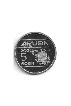 5 Florin Aruba 2002 Proef Ontwerp Wyprzedaż