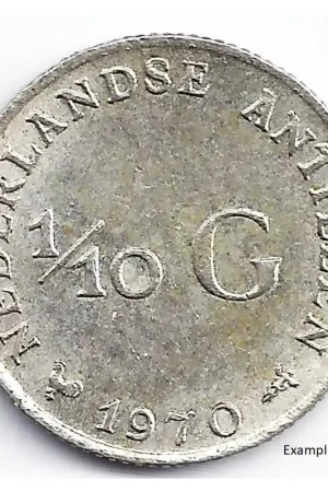 Popularny 1/10 gulden Nederlandse Antillen 1970 P-