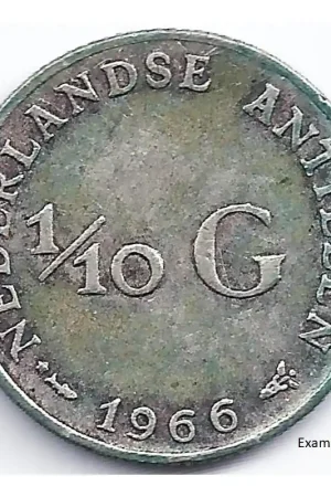 1/10 gulden Nederlandse Antillen 1966* (1969) ZF- Popularny