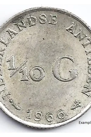 1/10 gulden Nederlandse Antillen 1966* (1969) P Nowość