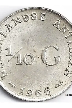 1/10 gulden Nederlandse Antillen 1966 UNC- Wysoka jakość