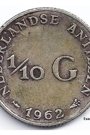 1/10 gulden Nederlandse Antillen 1962 F+ Popularny