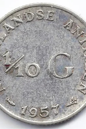 1/10 gulden Nederlandse Antillen 1957 P- Niska cena