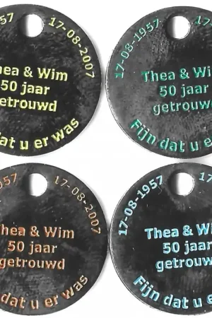 Winkelwagenmunt Nederland 4 x Thea & Wim 50 jaar Darmowa dostawa