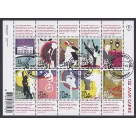 Rabat Nederland 2018: V3601-3610: Beleef de Natuur: Reptielen en Amfibieën velletje gestempeld