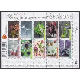 Wyprzedaż Nederland 2018: V3601-3610: Beleef de Natuur: Reptielen en Amfibieën velletje gestempeld