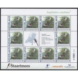 Zwrot pieniędzy Nederland 2012: NVPH: V2791-Aa-58: "Vogels in Nederland": Staartmees: velletje postfris