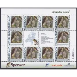 Szybka dostawa Nederland 2012: NVPH: V2791-Aa-56: "Vogels in Nederland": Sperwer: velletje postfris