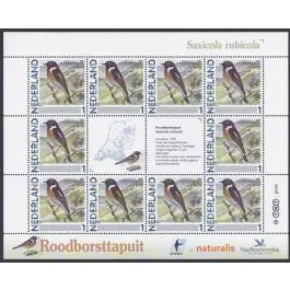 Wyprzedaż Nederland 2012: NVPH: V2791-Aa-54: "Vogels in Nederland": Roodborsttapuit: velletje postfris