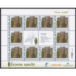 Tani Nederland 2012: NVPH: V2791-Aa-16: "Vogels in Nederland": Groene Specht: velletje postfris