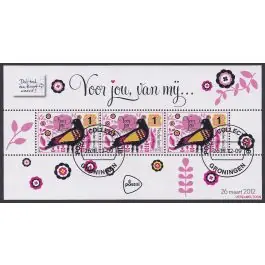 Rabat Nederland 2018: V3601-3610: Beleef de Natuur: Reptielen en Amfibieën velletje gestempeld