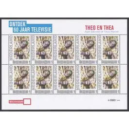 Wyprzedaż Nederland 2011: NVPH: V2751-Ac-31: "Ontdek 60 jaar Televisie": Theo en Thea: velletje postfris