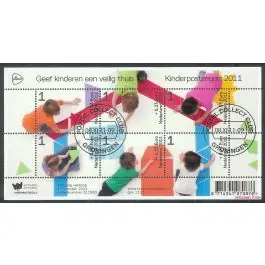 Oferta Nederland 2018: V3601-3610: Beleef de Natuur: Reptielen en Amfibieën velletje gestempeld