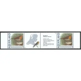 Oryginalny Nederland 2011: NVPH: 2791-Aa-53: "Vogels in Nederland": Roodborst: strip postfris