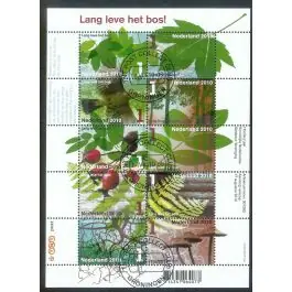 Wyprzedaż Nederland 2018: V3601-3610: Beleef de Natuur: Reptielen en Amfibieën velletje gestempeld