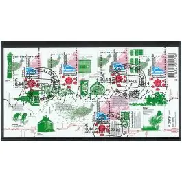 Popularny Nederland 2018: V3601-3610: Beleef de Natuur: Reptielen en Amfibieën velletje gestempeld