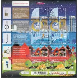 Oferta Nederland 2018: V3601-3610: Beleef de Natuur: Reptielen en Amfibieën velletje gestempeld