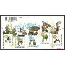 Bezpieczna płatność Nederland 2018: V3601-3610: Beleef de Natuur: Reptielen en Amfibieën velletje gestempeld