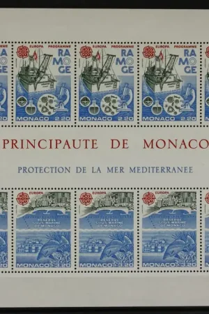 Monaco Michel Blok 32 Autentyczny