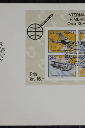 Noorwegen Michel Blok 2 FDC Wyprzedaż