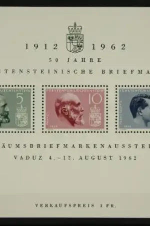 Liechtenstein Michel 415-417 Blok 6 Zwrot pieniędzy