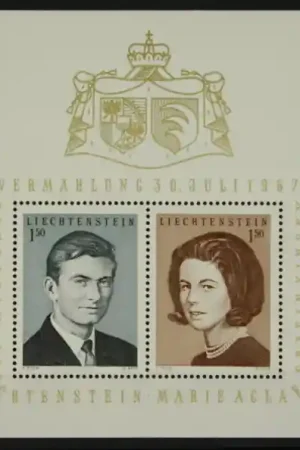 Zwrot pieniędzy Liechtenstein Michel 478-479 Blok 7