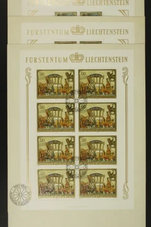 Liechtenstein Michel 717-719 Kleinbogen FDC Oryginalny