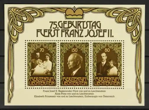 Liechtenstein Michel 770-772 Blok 11 Szybka dostawa