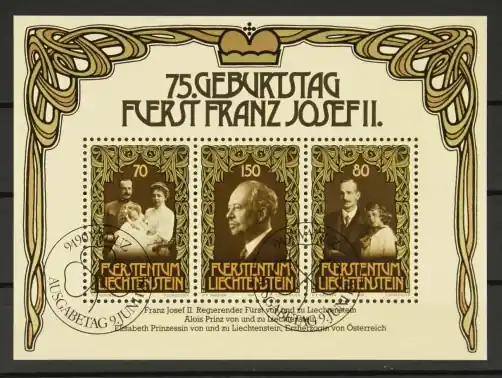 Liechtenstein Michel 770-772 Blok 11 Kup teraz