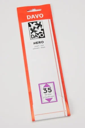 Premium Zwarte klemstroken 215 x 39 mm