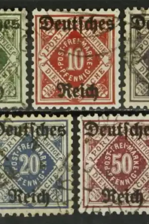 Deutsches Reich Dienst Michel 52-56 Tani