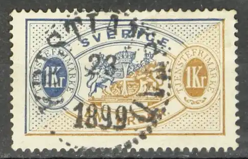 Zweden Dienstzegel Michel 11Ba Darmowa dostawa