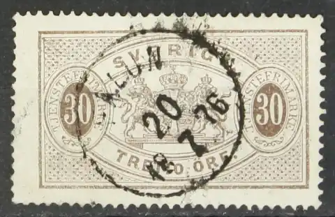 Zweden Dienstzegel Michel 9Aa Tani