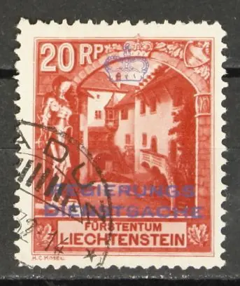 Liechtenstein Dienst Michel 3 B Premium